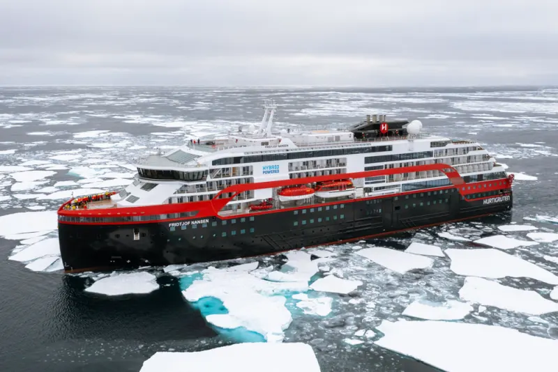 Fridtjof Nansen of HX Expeditions in Antarctic ice